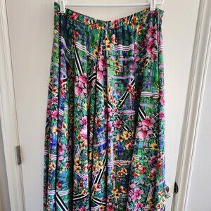 Colorful flower full circle skirt